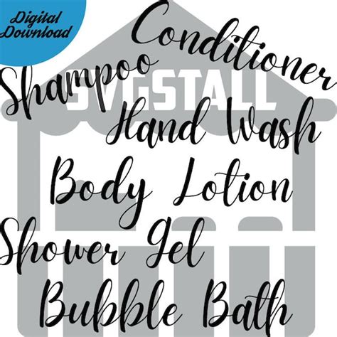 Bathroom Bottle Label Svg Etsy