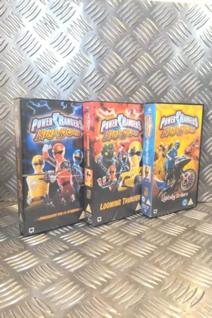 COLLECTABLE VHS POWER RANGERS NINJA STORM X 3 Vintage Trio Of Video