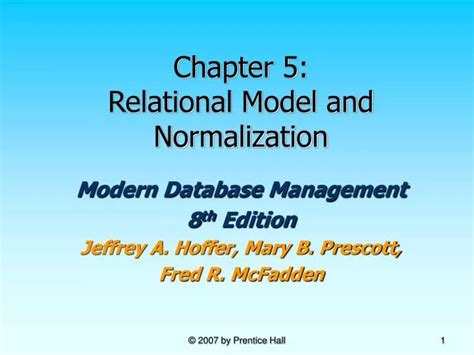 Ppt Chapter Relational Model And Normalization Powerpoint