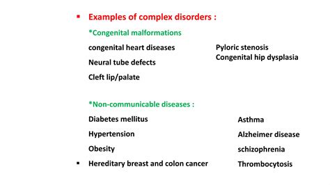 Complex Multifactorial Diseases Ppt