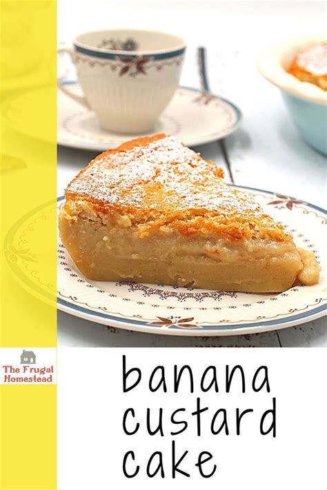 Easy Banana Magic Cake 3 Layer Banana Custard Cake The Frugal Homestead Recipe Easy Cake