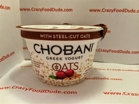 Crazy Food Dude Review Chobani Oats Cranberry Greek Yogurt With Steel