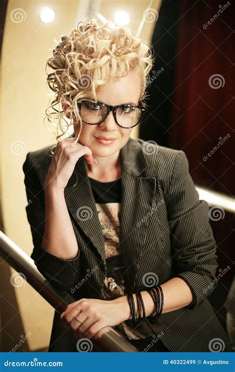 Beautiful Blonde Party Girl In The Night Club Stock Image Image Of Enjoy Blonde
