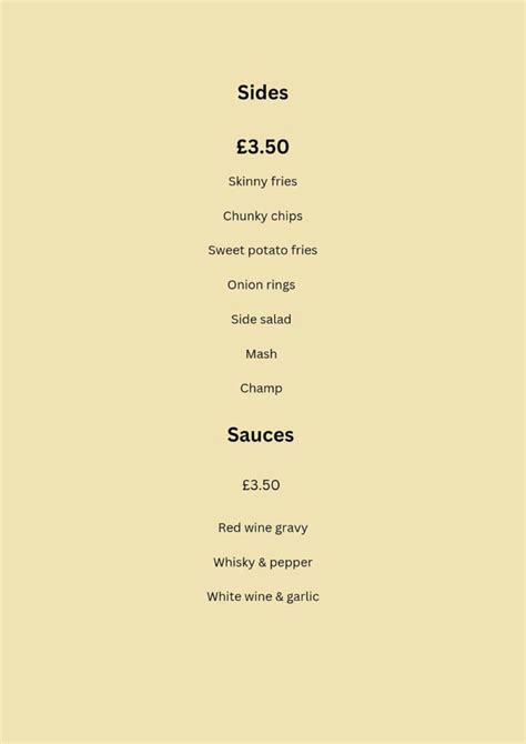 Barnabys Main Menu Barnabys Restaurant