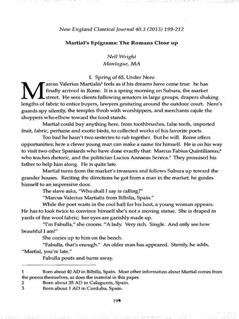 Martials Epigrams A Glimpse Into The Life And Works Of The Famous