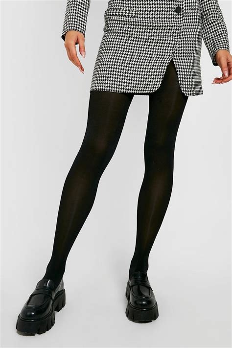 Opaque 100 Denier Black Tights Boohoo