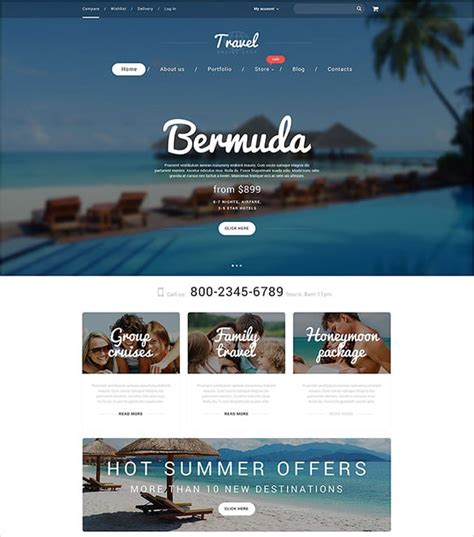 Bootstrap Travel Template Free - Printable Templates