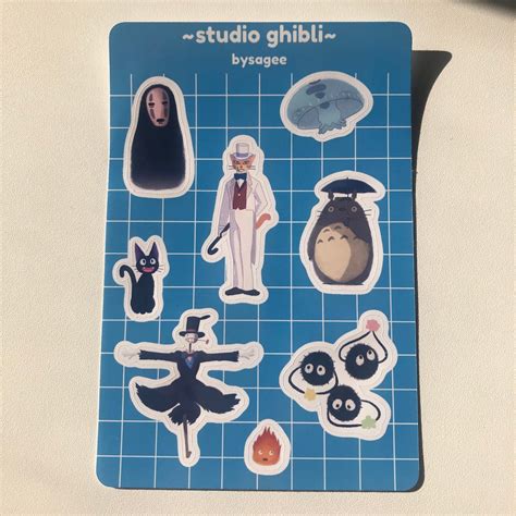 Studio Ghibli Sticker Sheet Etsy