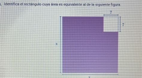 Solved Identifica el rectángulo cuya área es equivalente al de la