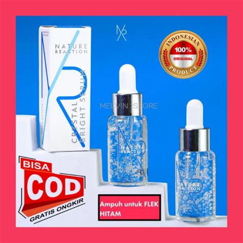 Jual PROMO Nature Reaction Crystal Bright Serum Kemasan Baru Garansi