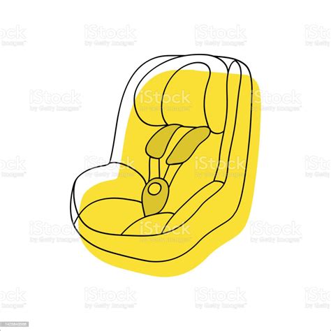 Yellow Baby Car Seat Stock Illustration Download Image Now Car