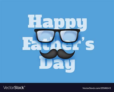 Happy Fathers Day Blue Greeting Background Vector Image