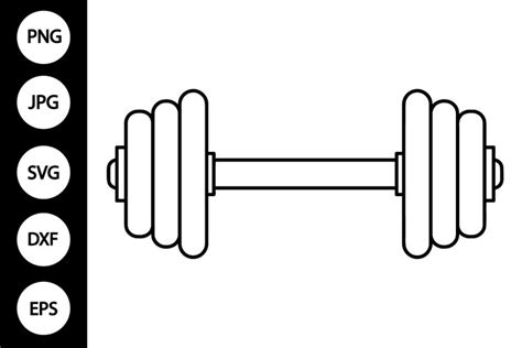 Outline Dumbbell Svg