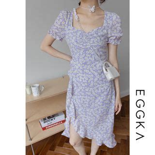 Eggka Short Sleeve Floral Print Midi Dress Yesstyle