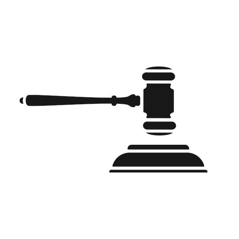 Premium Vector | Judges gavel silhouette