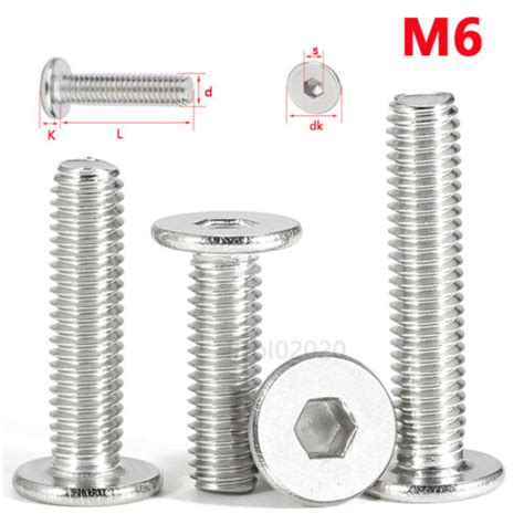 M6 Niedrig Flachkopf Schrauben Flachkopfschrauben Innensechskant