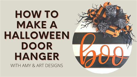 How To Make A Wooden Halloween Door Hanger Bow With Wired Ribbon