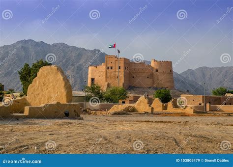 Fujairah fort stock image. Image of display, history - 103805479