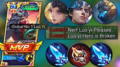 Hard Game Luo Yi New Broken Build To Counter Lunox Hyper Top Luo Yi