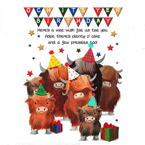 Embroidered Originals Fae Us Tae You Scottish Birthday Card