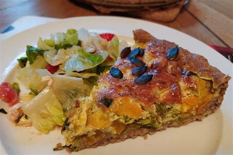 Kürbis Lauch Quiche mit Dinkelboden von klh10442 Chefkoch