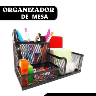 Porta Caneta Treco Organizador de Mesa de Escritório Multiuso 3