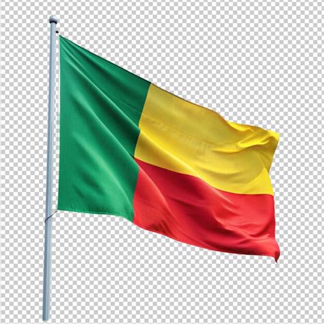 Bandeira Do Benin Em Fundo Transparente PSD Premium