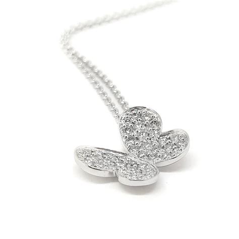 Delicate Diamond Set Butterfly Pendant Troy Obrien Fine Jewellery