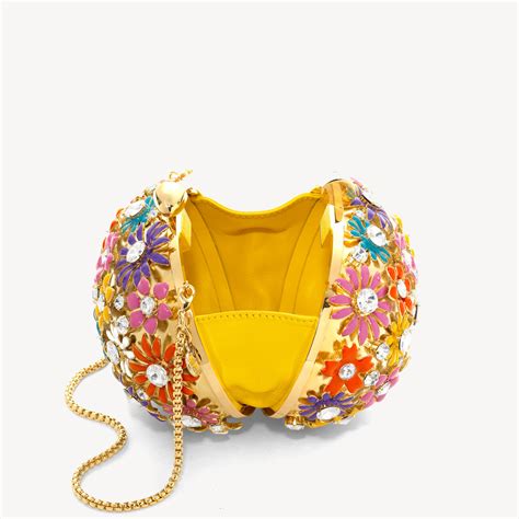 Embellished Floral Egg Clutch Aspinal Of London