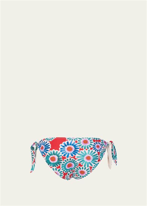 La DoubleJ Floral Side Tie Bikini Bottoms Bergdorf Goodman