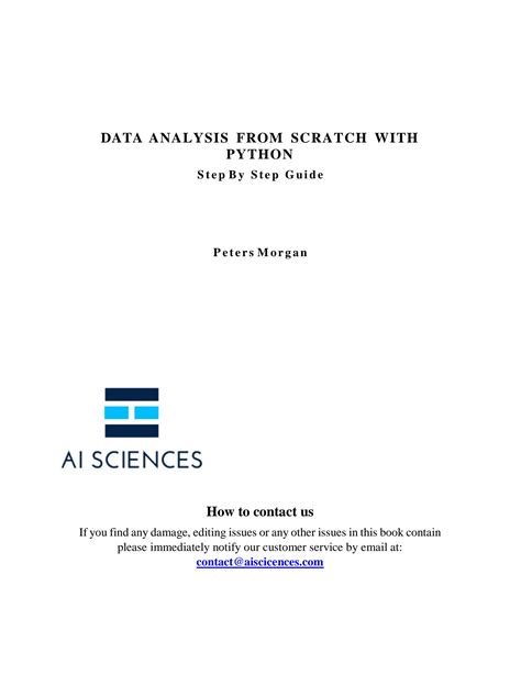 Solution Data Analysis From Scratch With Python Beginner Guide Using Python Pandas Numpy Scikit