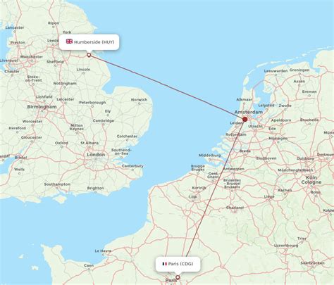 Flights From Paris To Humberside CDG To HUY Flight Routes