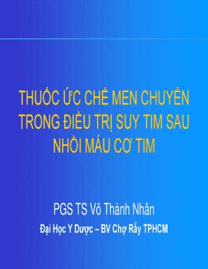 Fillable Online Thuc C Ch Men Chuyn Trong Iu Tr Suy Tim Sau Nhi Mu C