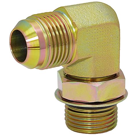 Jic 8 Male X Sae 10 Male 90 Degree Elbow 6801 08 10 Adapter Jic Male To Sae Male Right Angle