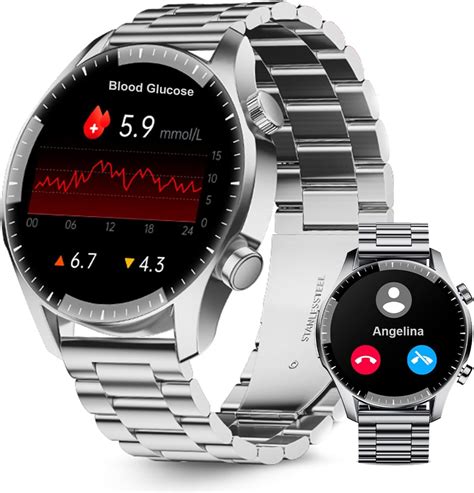 ECG Reloj Inteligente con Glucemia Diabéticos Reloj Medidor De Glucosa