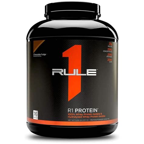 Rule1 R1 Protein Chocolate Fudge 5 Lb 25g Fast Acting Protein Per