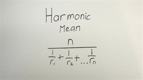 Harmonic Mean Formula Explained Youtube