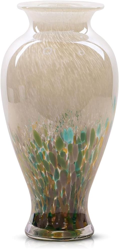 Amazon 11 8 Tall Green Glass Vase Beautiful Hand Blown Glass Vase