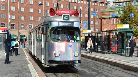 Helsinki Trams Are The Main Means Of Transport In The City Centre