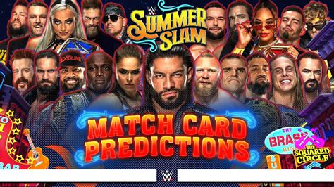 Wwe Summerslam Card Predictions Youtube