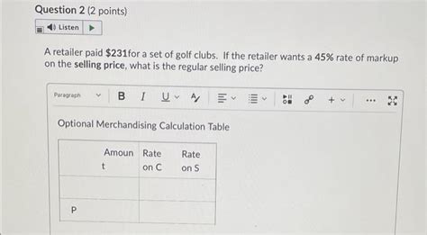 Solved Question Points Listen A Retailer Paid For Chegg