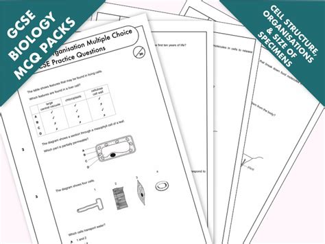 Gcse Biology Bumper Pack Of Multiple Choice Topic Questions On The