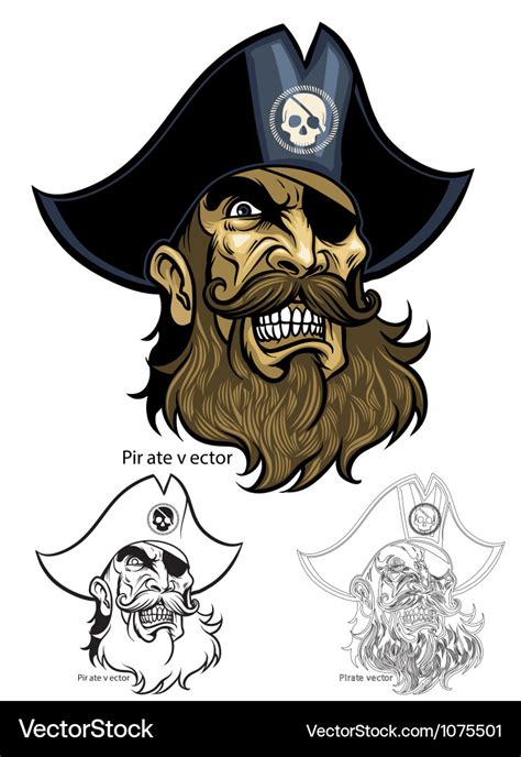 Pirate head Royalty Free Vector Image - VectorStock