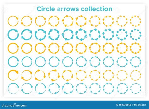 Circular Arrows For Cycle Repeat Themes Progress Process Procedure