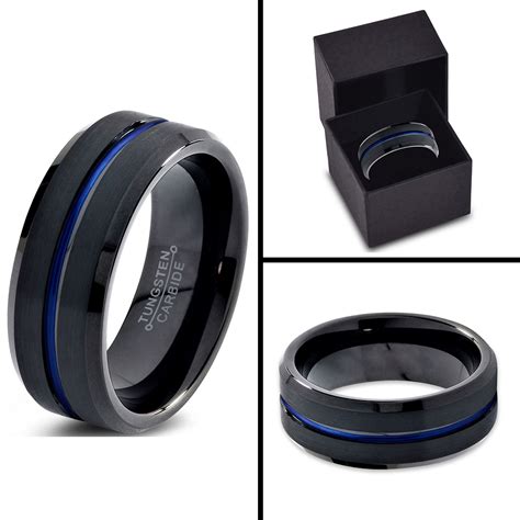 Chroma Color Collection Tungsten Wedding Band Ring 10mm For Men Women