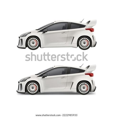 Side View Rally Racing Car Blank Stock Vector (Royalty Free) 2222985933 ...