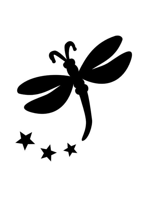 Dragonfly Stencil Template