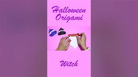 Shorts Origami Witch Step By Step Easy Instructions Youtube