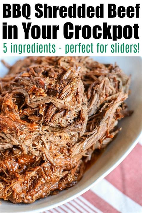 Easy Crockpot BBQ Beef Pulled Slow Cooker BBQ Beef Recipe