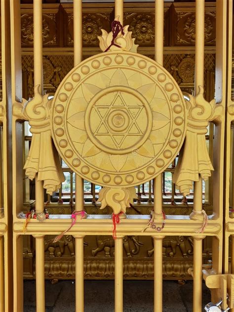 Lord Vishnu Chakra Symbol or Logo Stock Photo - Image of headstone ...